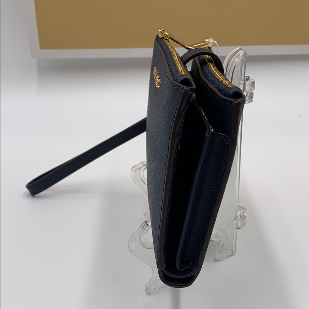 MICHAEL KORS LG DOUBLE ZIP WRISTLET NAVY - Picture 16 of 16